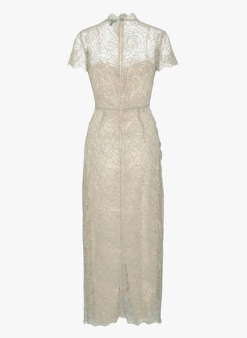Lace midi dress ROTATE Grey